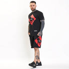 Amstaff Baist Sweatshorts Black Red - Amstaff Wear