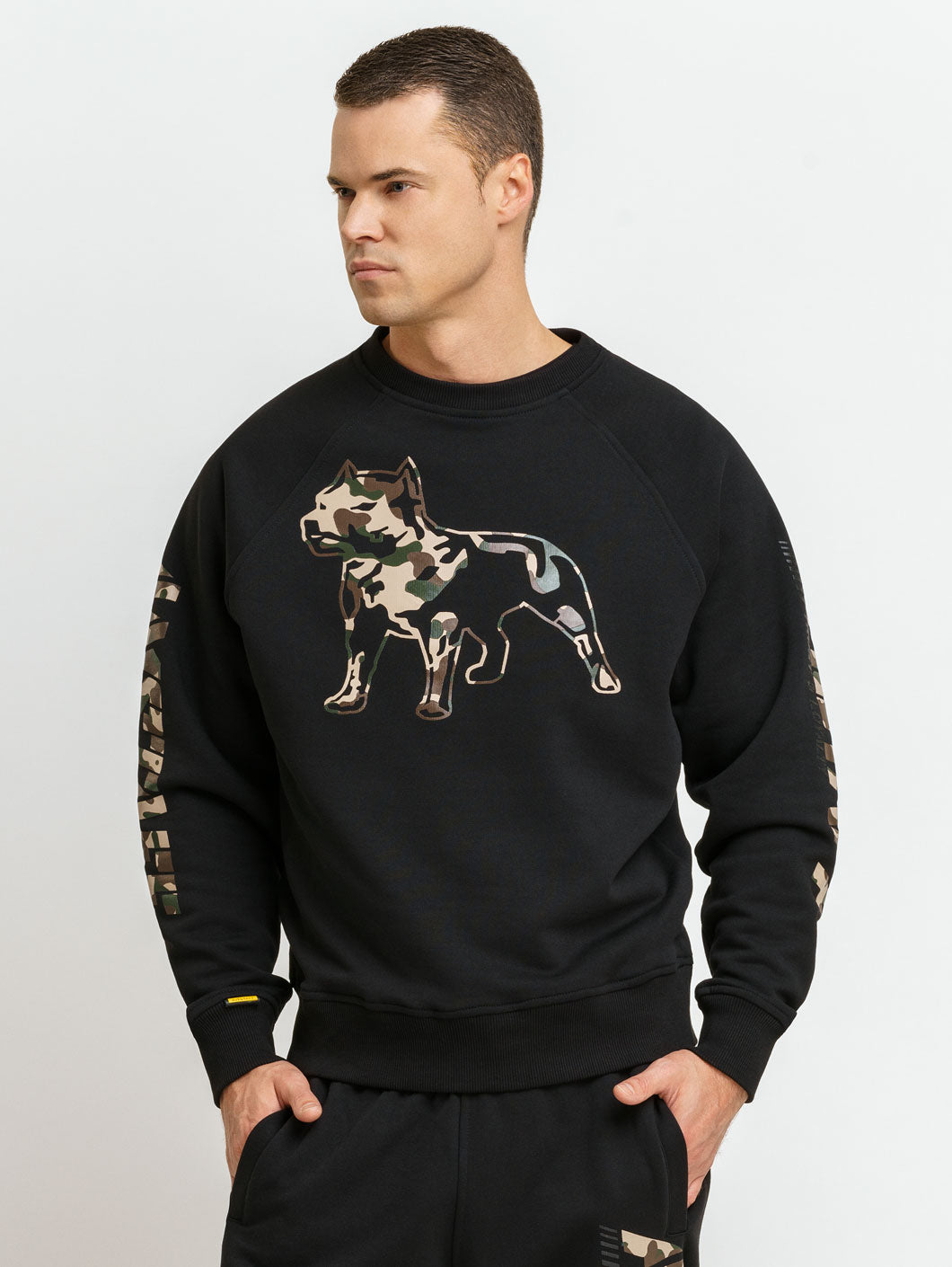 Amstaff Logo 2.0 Sweatshirt Black Camouflage - Amstaff Wear