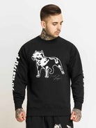 Amstaff Logo 2.0 Sweatshirt Black White - Amstaff Wear