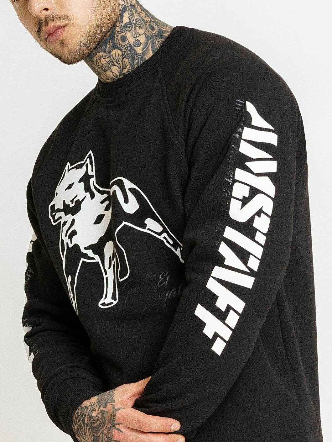 Amstaff Logo 2.0 Sweatshirt Black White - Amstaff Wear