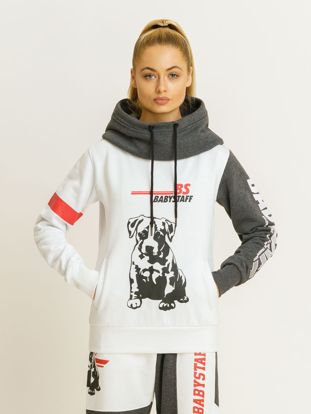 Babystaff Nela Hoodie White Grey