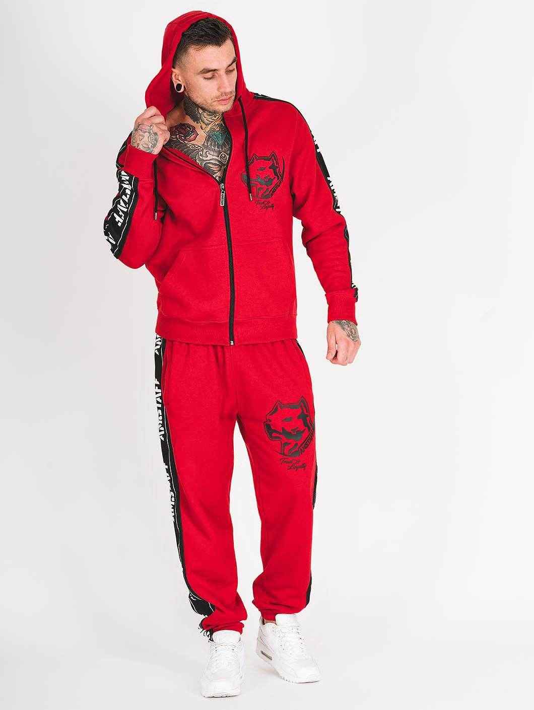 Amstaff Avator Ziphoodie Red - Amstaff Wear