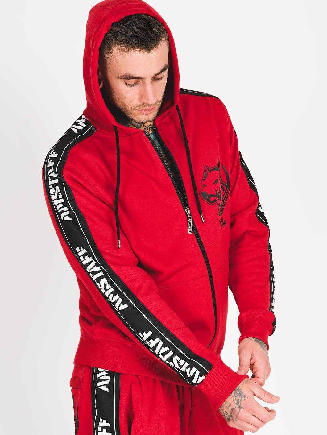 Amstaff Avator Ziphoodie Red - Amstaff Wear
