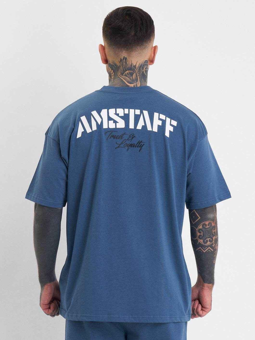 Amstaff Logo 2.0 T-Shirt Cobald Blue - Amstaff Wear