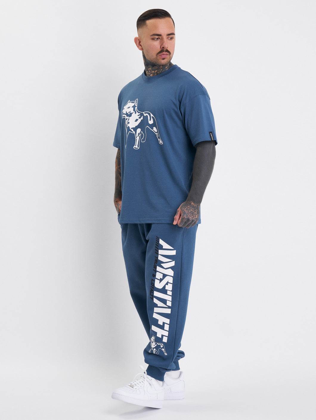 Amstaff Logo 2.0 Sweatpants Cobald Blue - Amstaff Wear