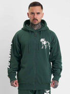 Amstaff Logo 2.0 Ziphoodie Green - Amstaff Wear