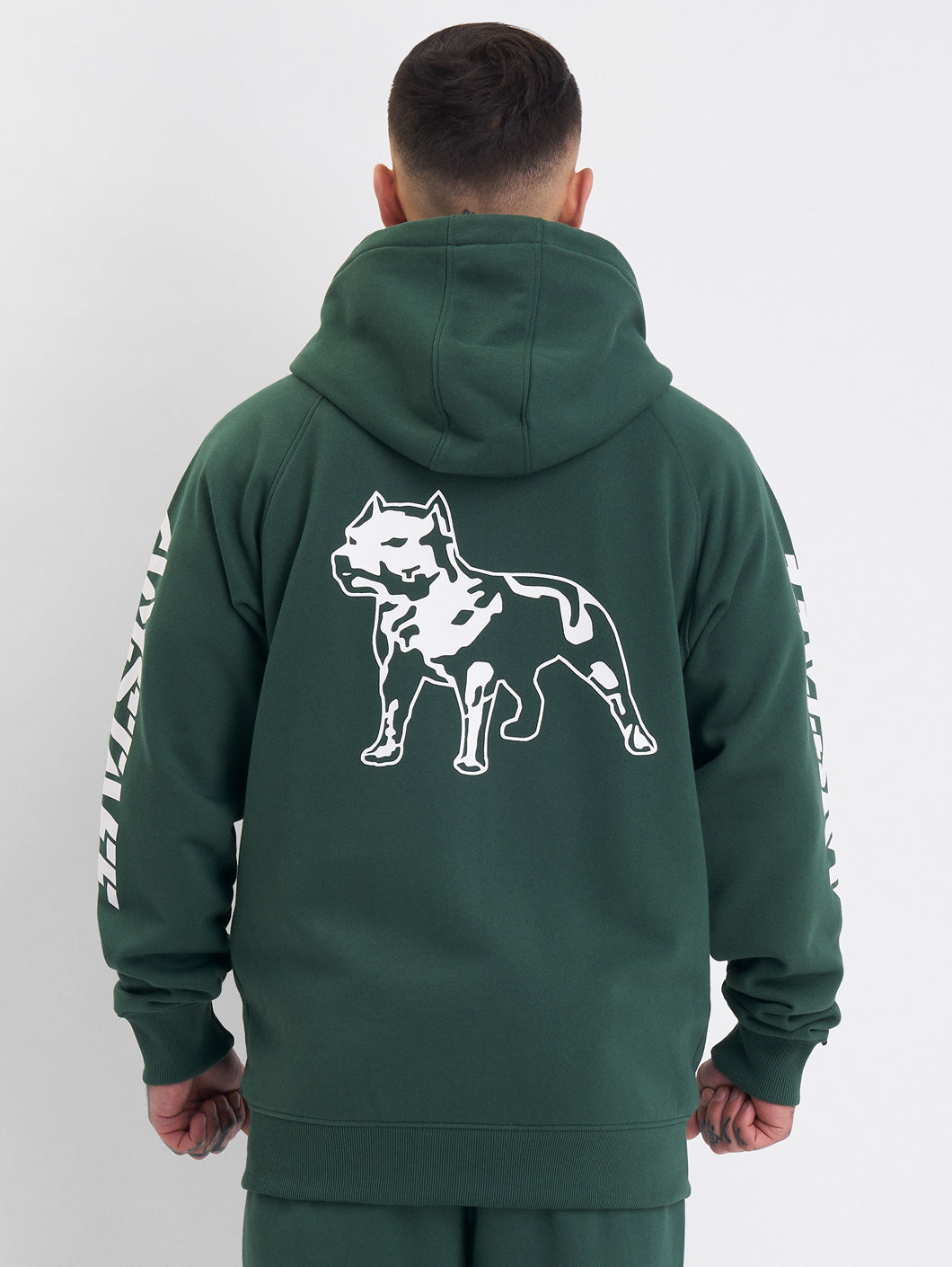 Amstaff Logo 2.0 Ziphoodie Green - Amstaff Wear