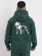 Amstaff Logo 2.0 Ziphoodie Green - Amstaff Wear
