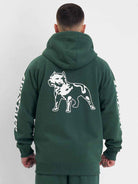 Amstaff Logo 2.0 Ziphoodie Green - Amstaff Wear