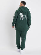 Amstaff Logo 2.0 Ziphoodie Green - Amstaff Wear