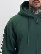 Amstaff Logo 2.0 Ziphoodie Green - Amstaff Wear