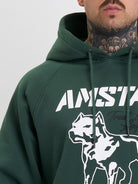 Amstaff Logo 2.0 Hoodie Green - Amstaff Wear