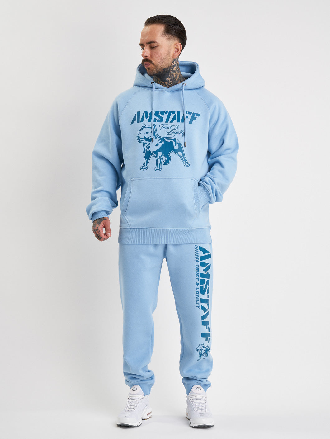 Amstaff Logo 2.0 Hoodie Horizon Double Blue - Amstaff Wear