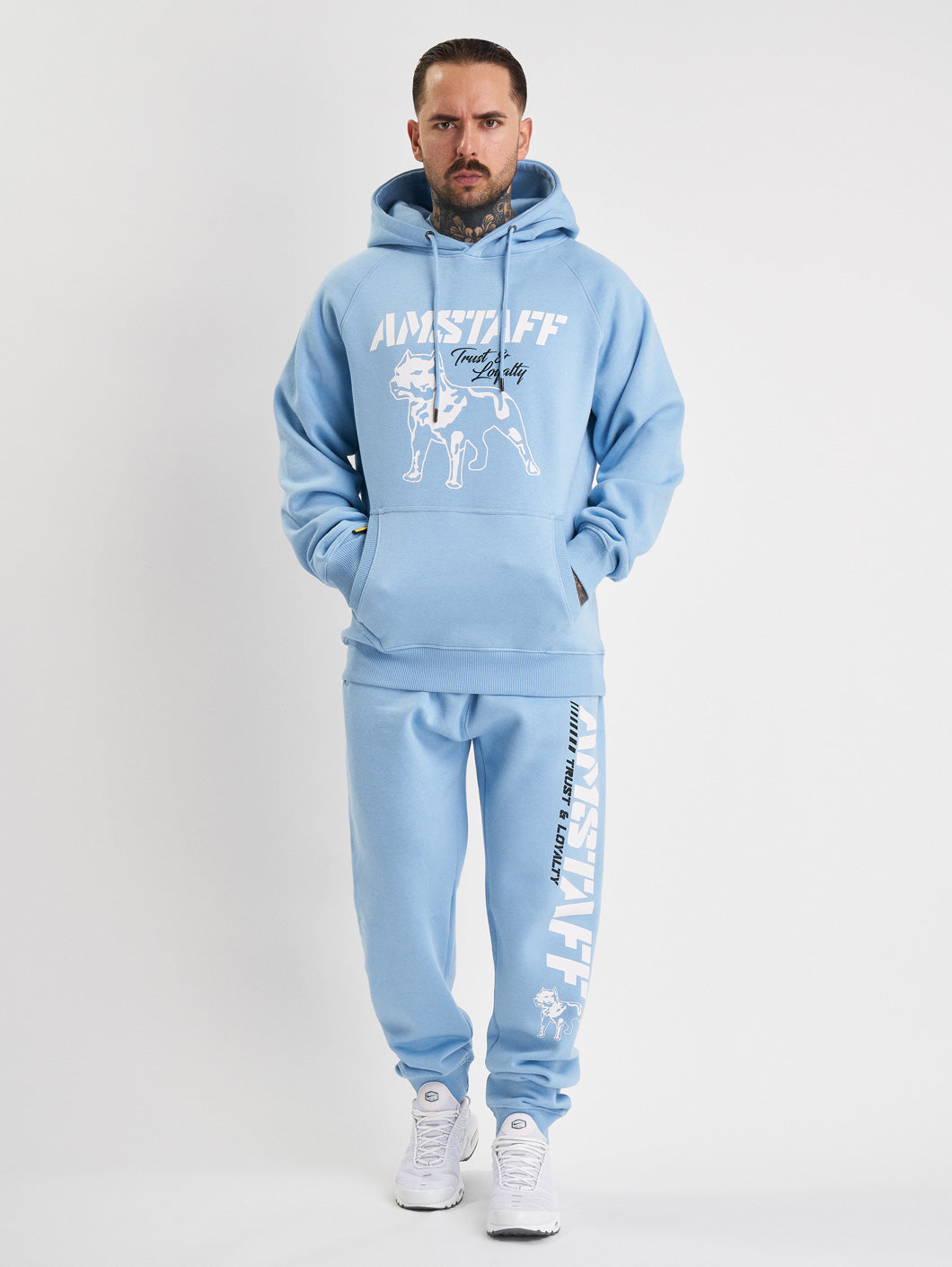 Amstaff Logo 2.0 Hoodie Horizon Blue - Amstaff Wear