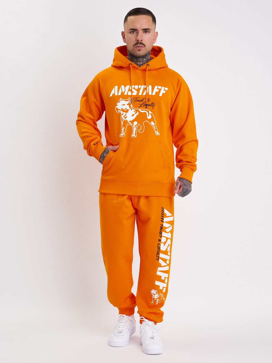 Amstaff Logo 2.0 Hoodie Orange - Amstaff Wear