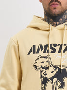 Amstaff Logo 2.0 Hoodie Vanilla Cream - Amstaff Wear