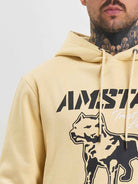 Amstaff Logo 2.0 Hoodie Vanilla Cream - Amstaff Wear