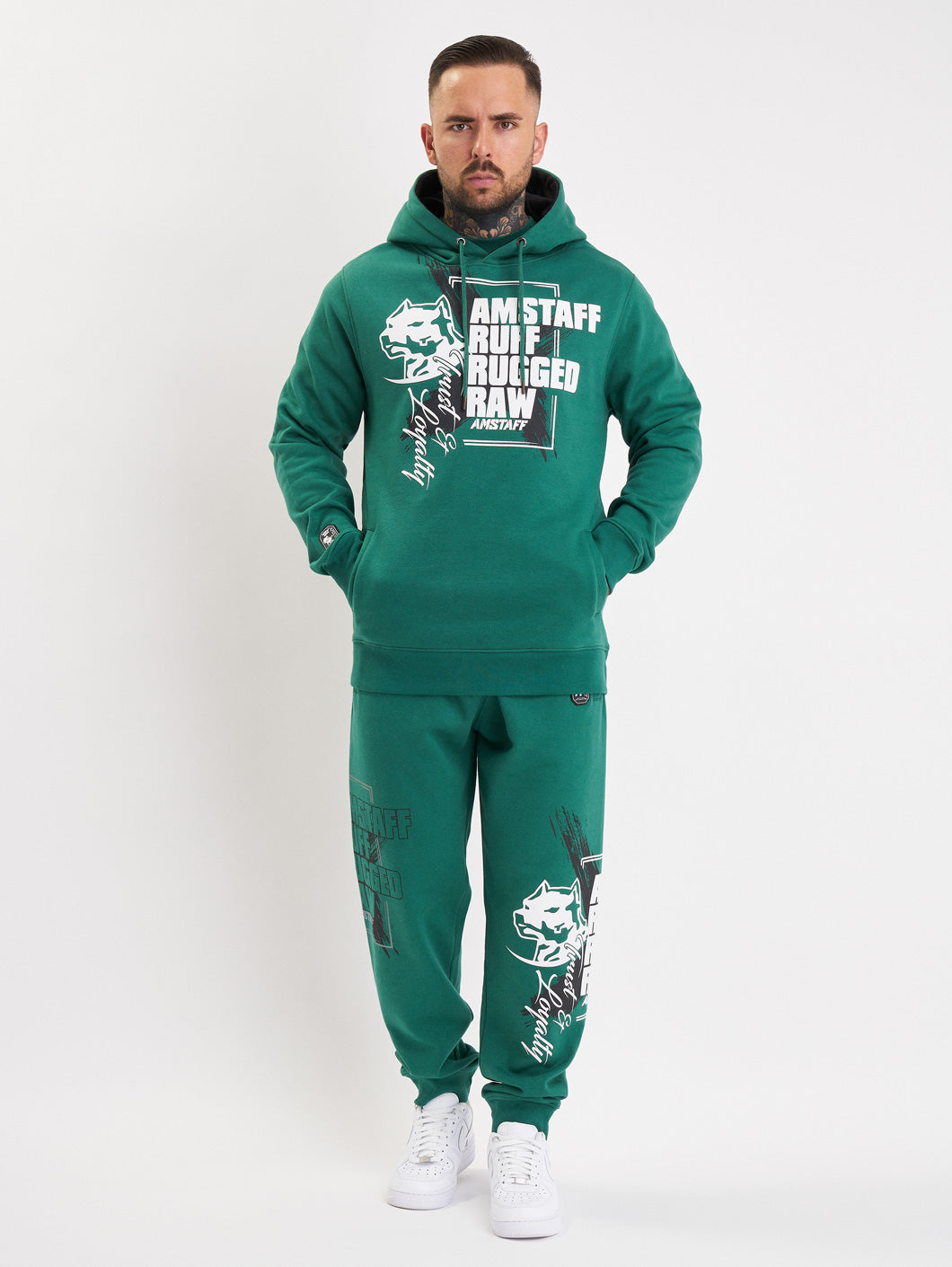 Amstaff Torvok Hoodie Green - Amstaff Wear