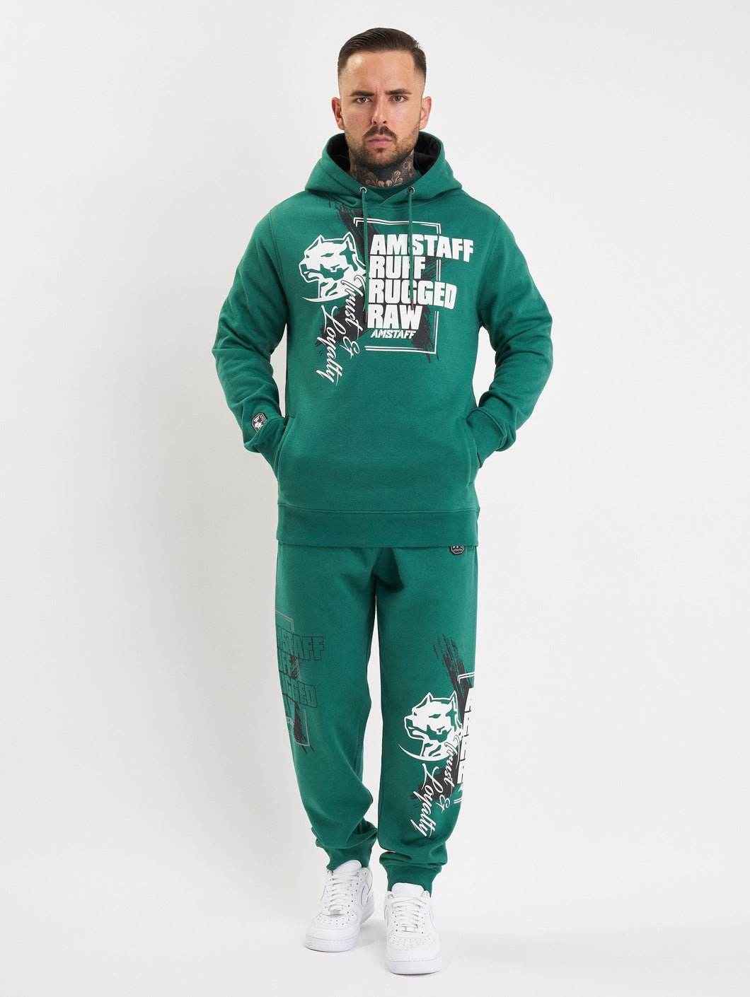 Amstaff Torvok Hoodie Green - Amstaff Wear