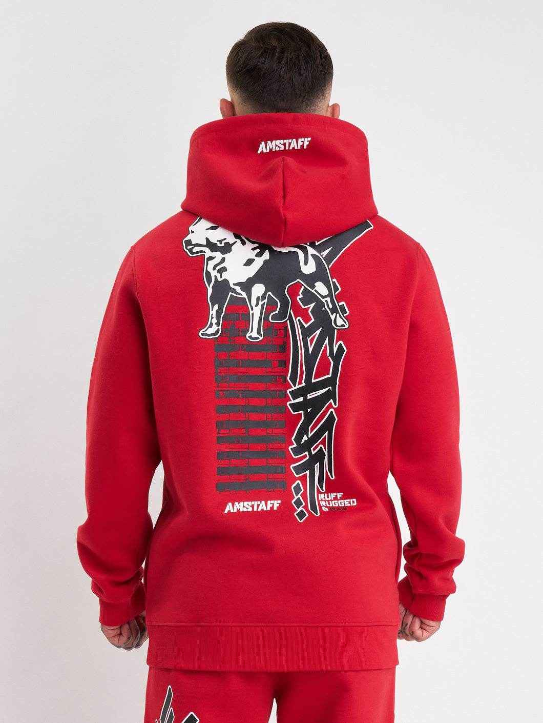 Amstaff Lucian Hoodie Red - Amstaff Wear