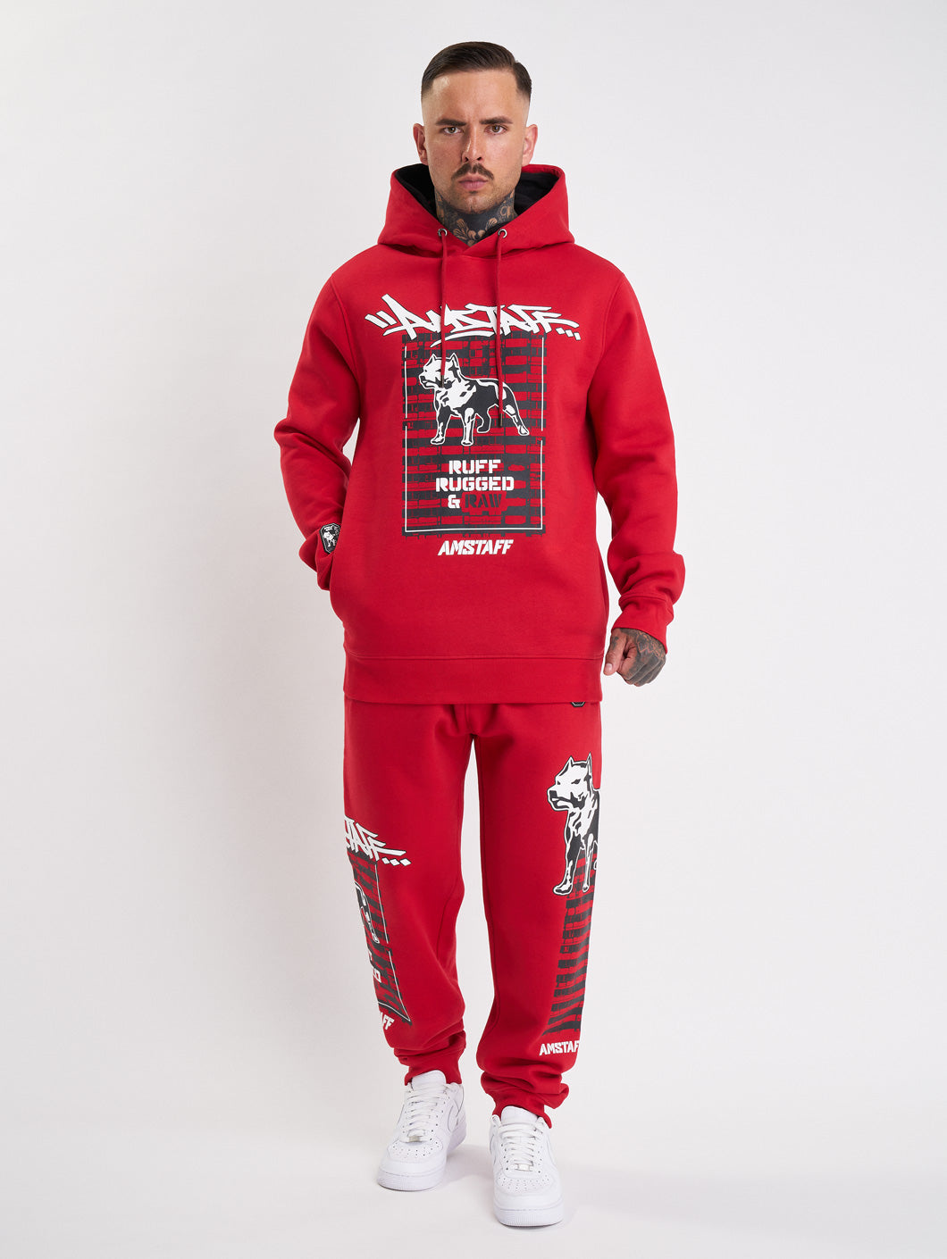 Amstaff Lucian Hoodie Red - Amstaff Wear