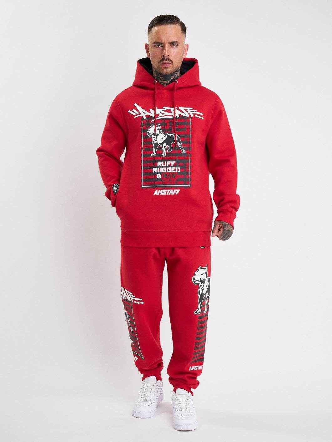 Amstaff Lucian Hoodie Red - Amstaff Wear