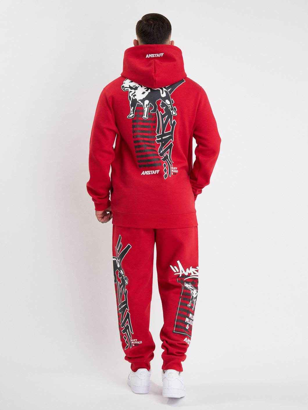 Amstaff Lucian Hoodie Red - Amstaff Wear