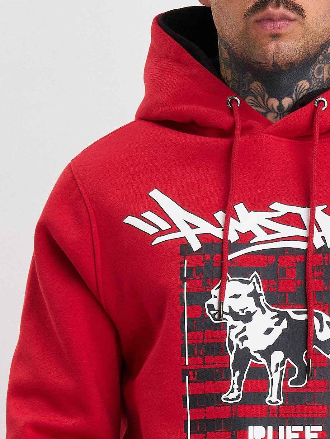 Amstaff Lucian Hoodie Red - Amstaff Wear