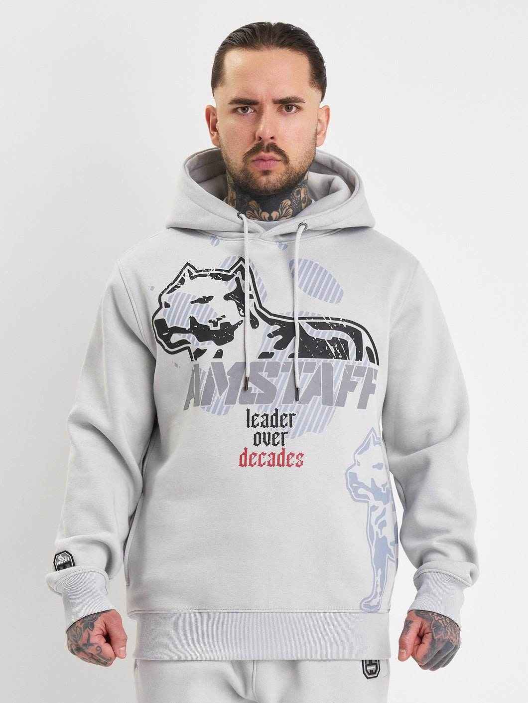Amstaff Milian Hoodie Stone Grey - Amstaff Wear