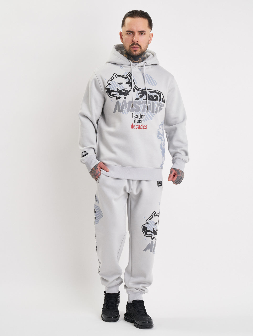 Amstaff Milian Hoodie Stone Grey - Amstaff Wear