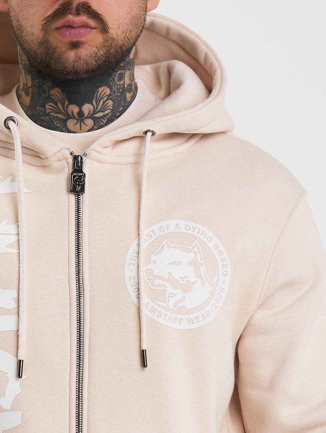 Amstaff Valtor Ziphoodie Creamwood - Amstaff Wear