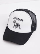 Amstaff Logo Mesh Cap Black White - Amstaff Wear