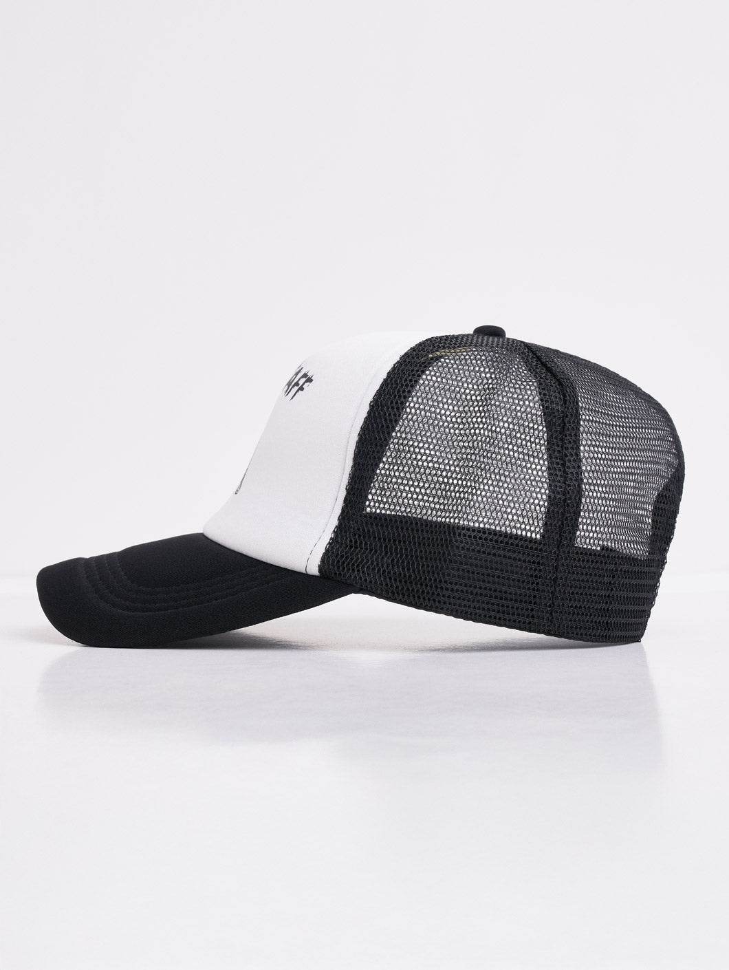 Amstaff Logo Mesh Cap Black White - Amstaff Wear