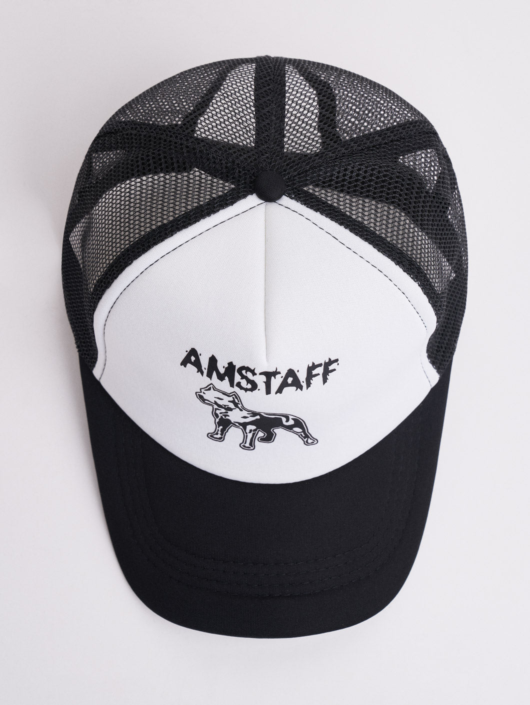 Amstaff Logo Mesh Cap Black White