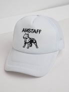 Amstaff Logo Mesh Cap White - Amstaff Wear