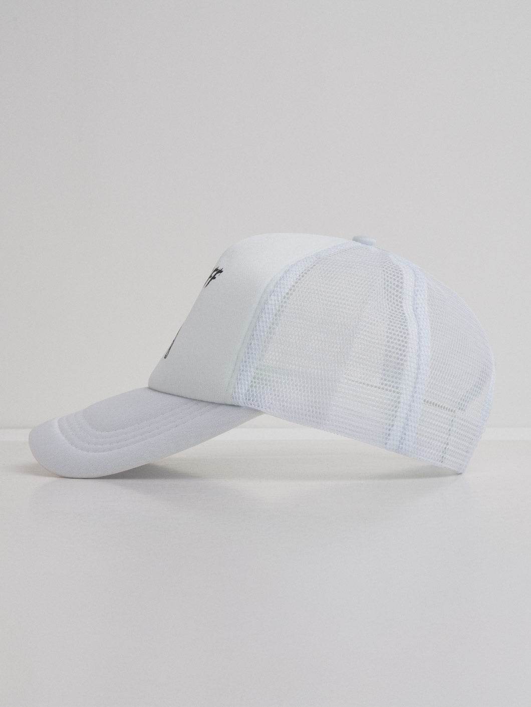 Amstaff Logo Mesh Cap White - Amstaff Wear