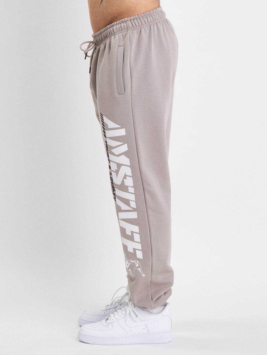 Amstaff Logo 2.0 Sweatpants Beige - Amstaff Wear