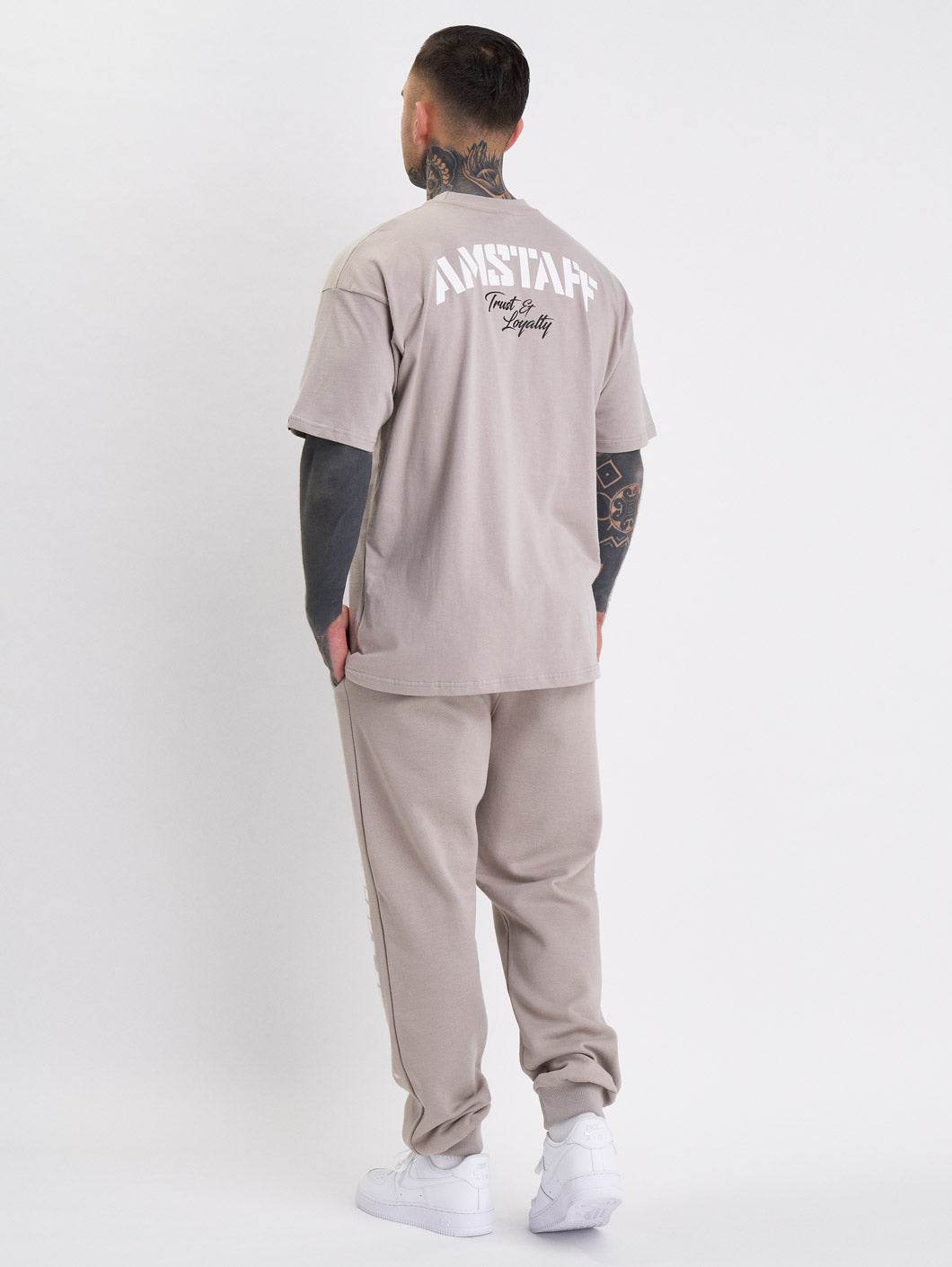 Amstaff Logo 2.0 Sweatpants Beige - Amstaff Wear