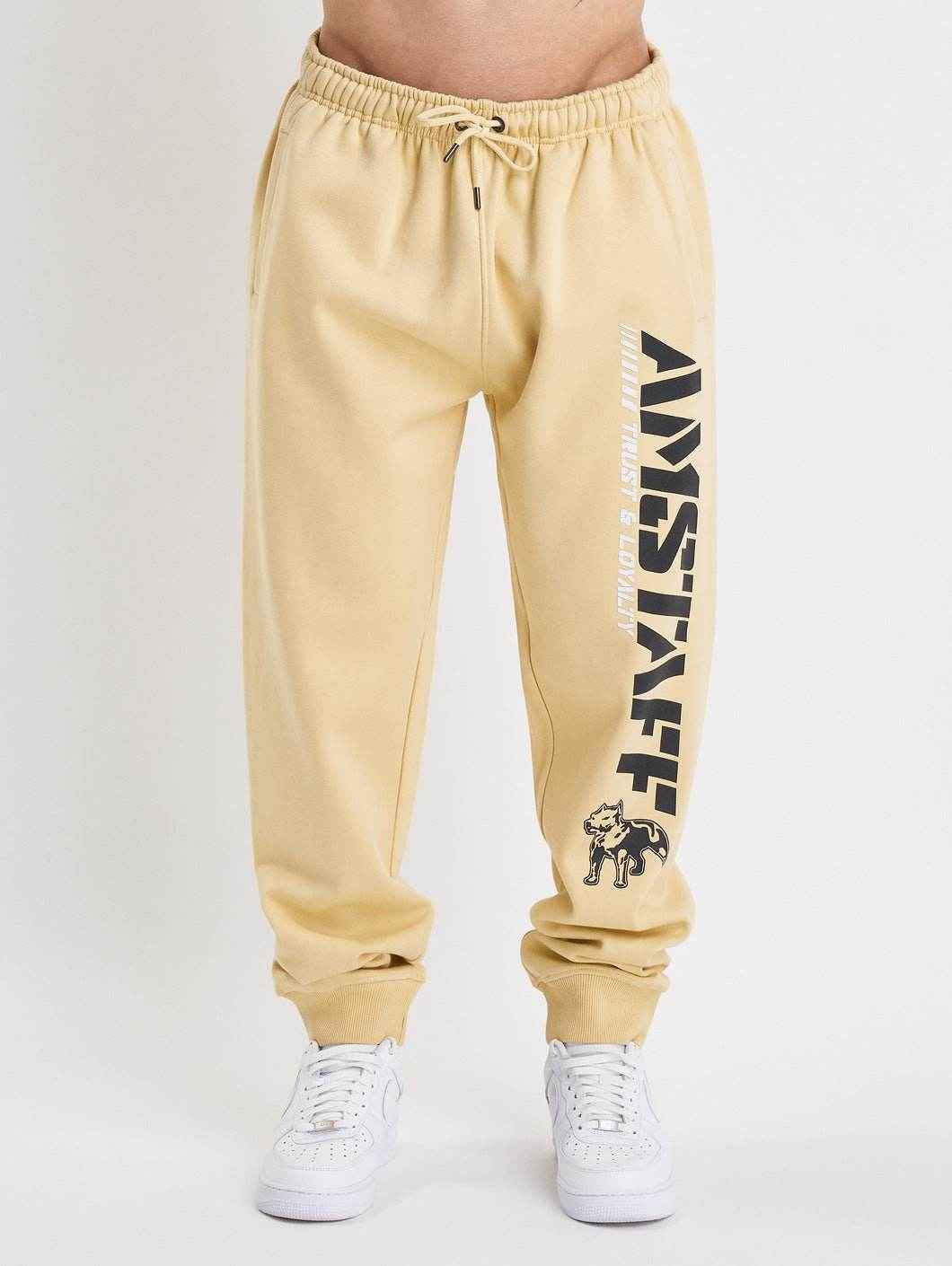 Amstaff Logo 2.0 Sweatpants Vanilla Cream - Amstaff Wear
