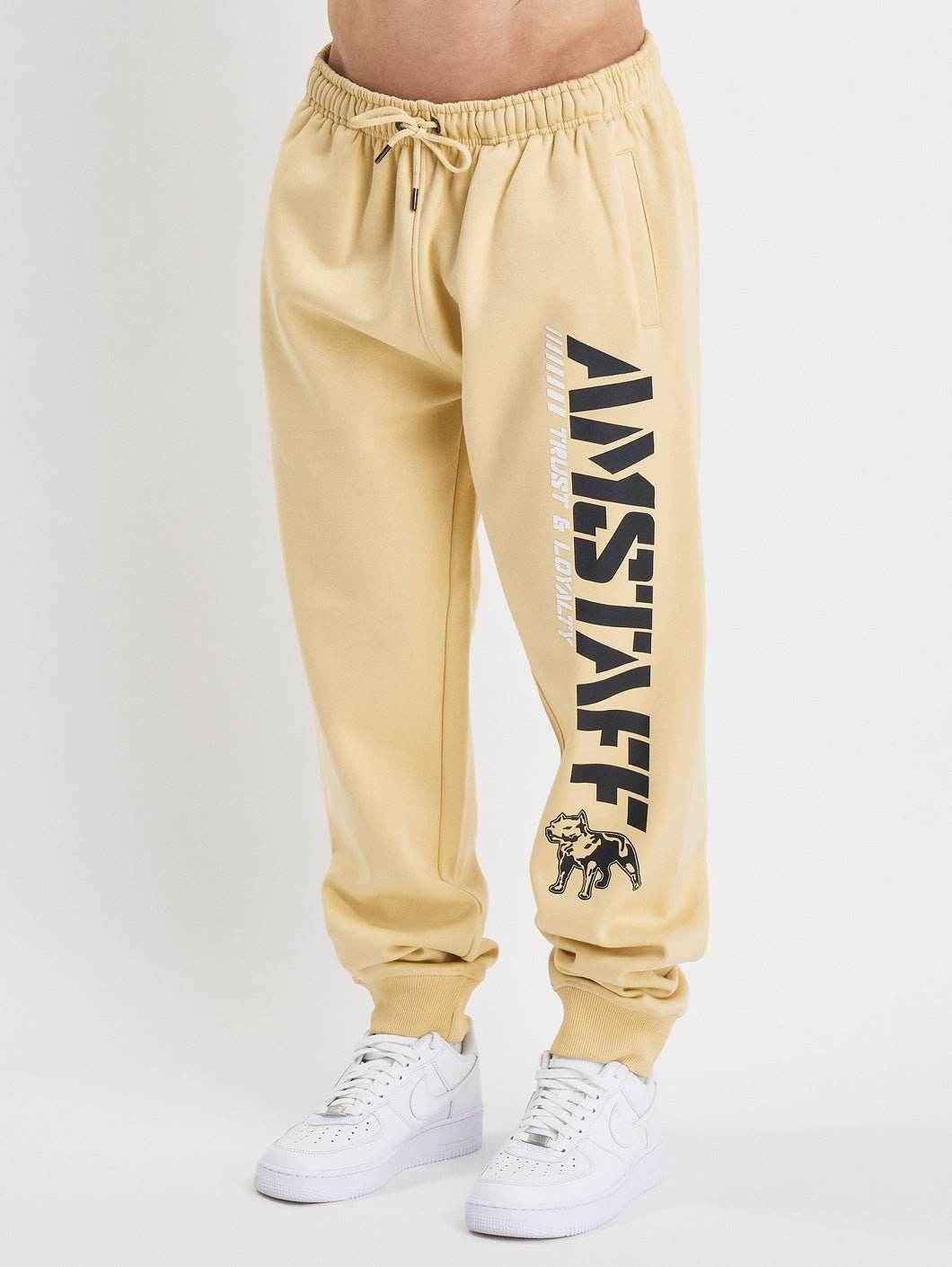 Amstaff Logo 2.0 Sweatpants Vanilla Cream - Amstaff Wear