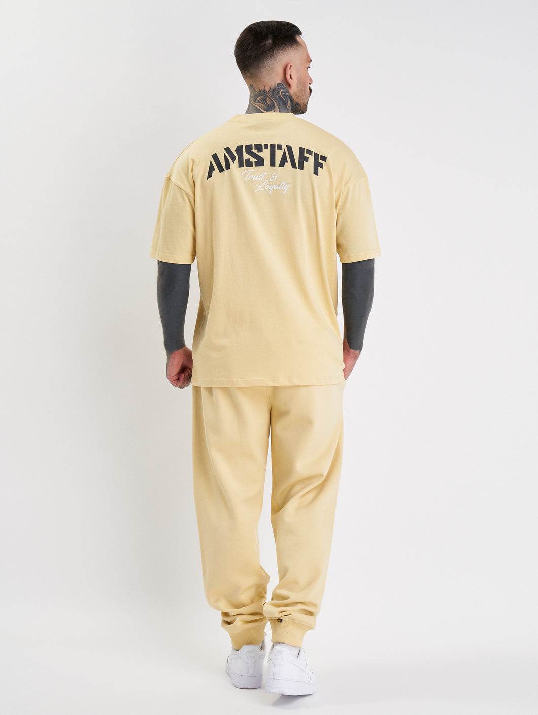 Amstaff Logo 2.0 Sweatpants Vanilla Cream - Amstaff Wear