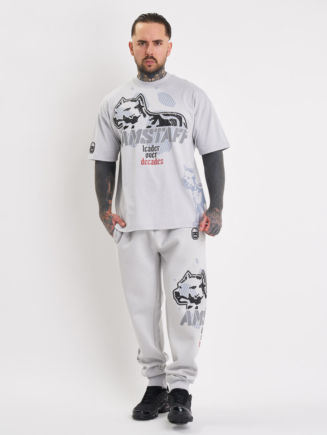 Amstaff Milian Sweatpants Stone Grey - Amstaff Wear