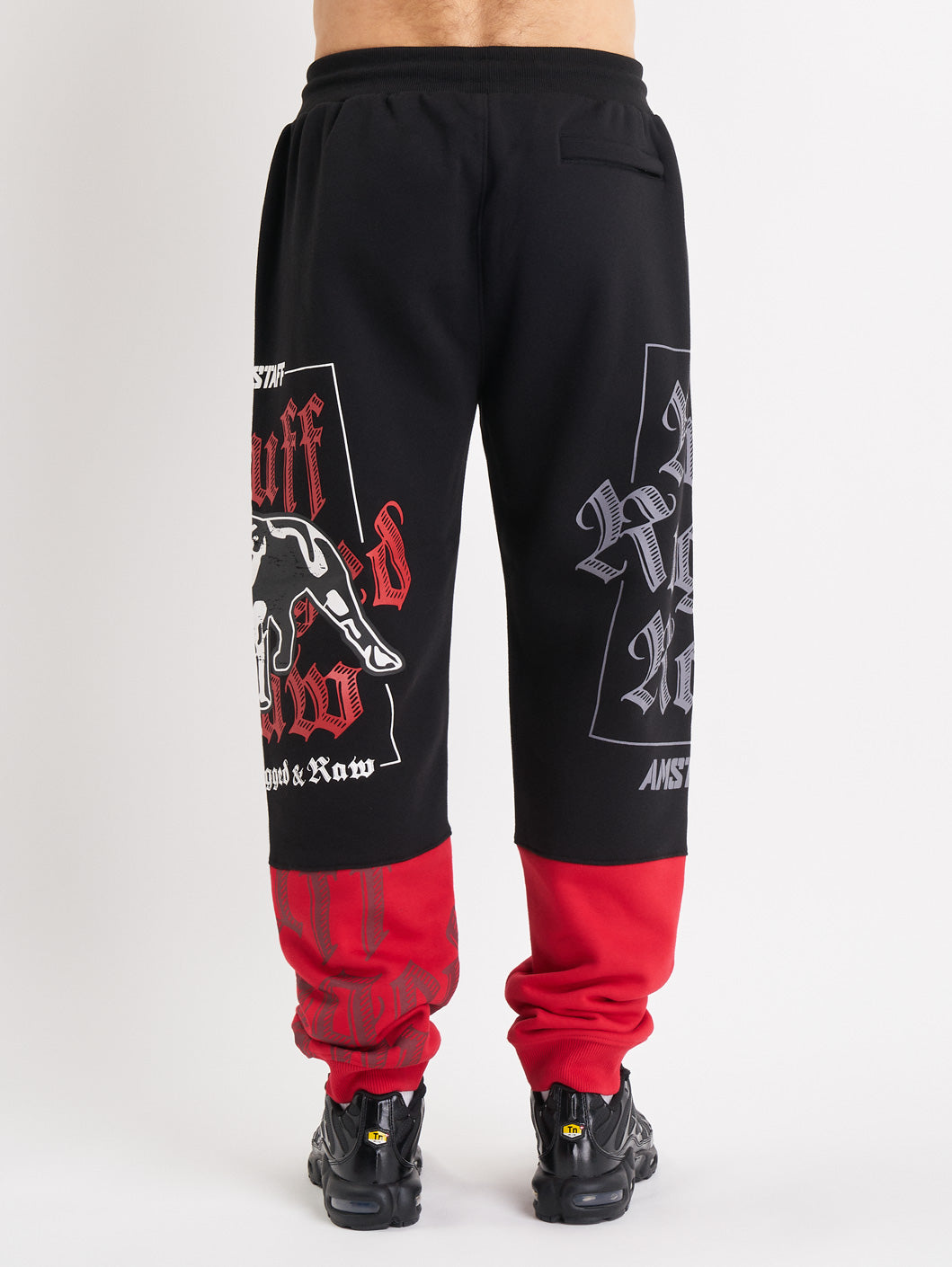 Amstaff Zane Sweatpants Black Red