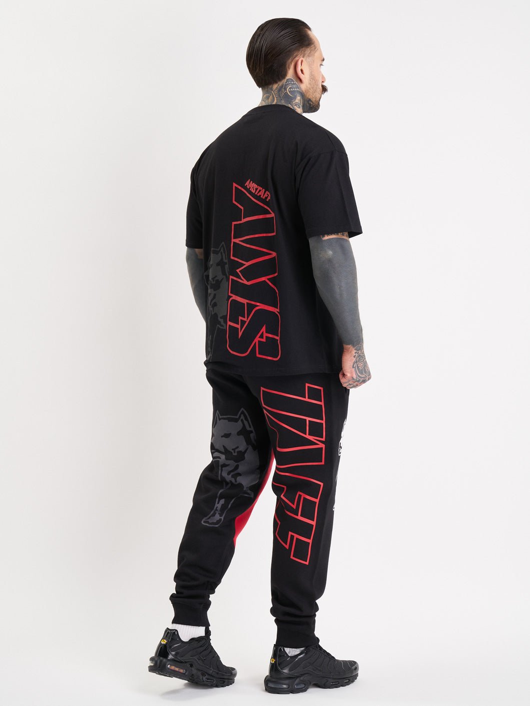 Amstaff Mavor Sweatpants Black Red