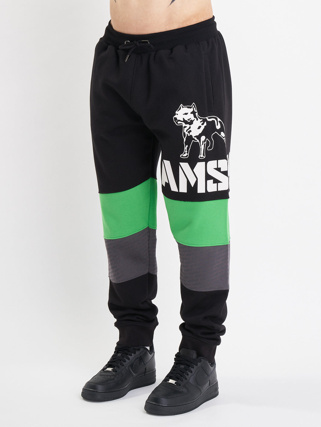 Amstaff Masho Sweatpants Black Grey Green - Amstaff Wear