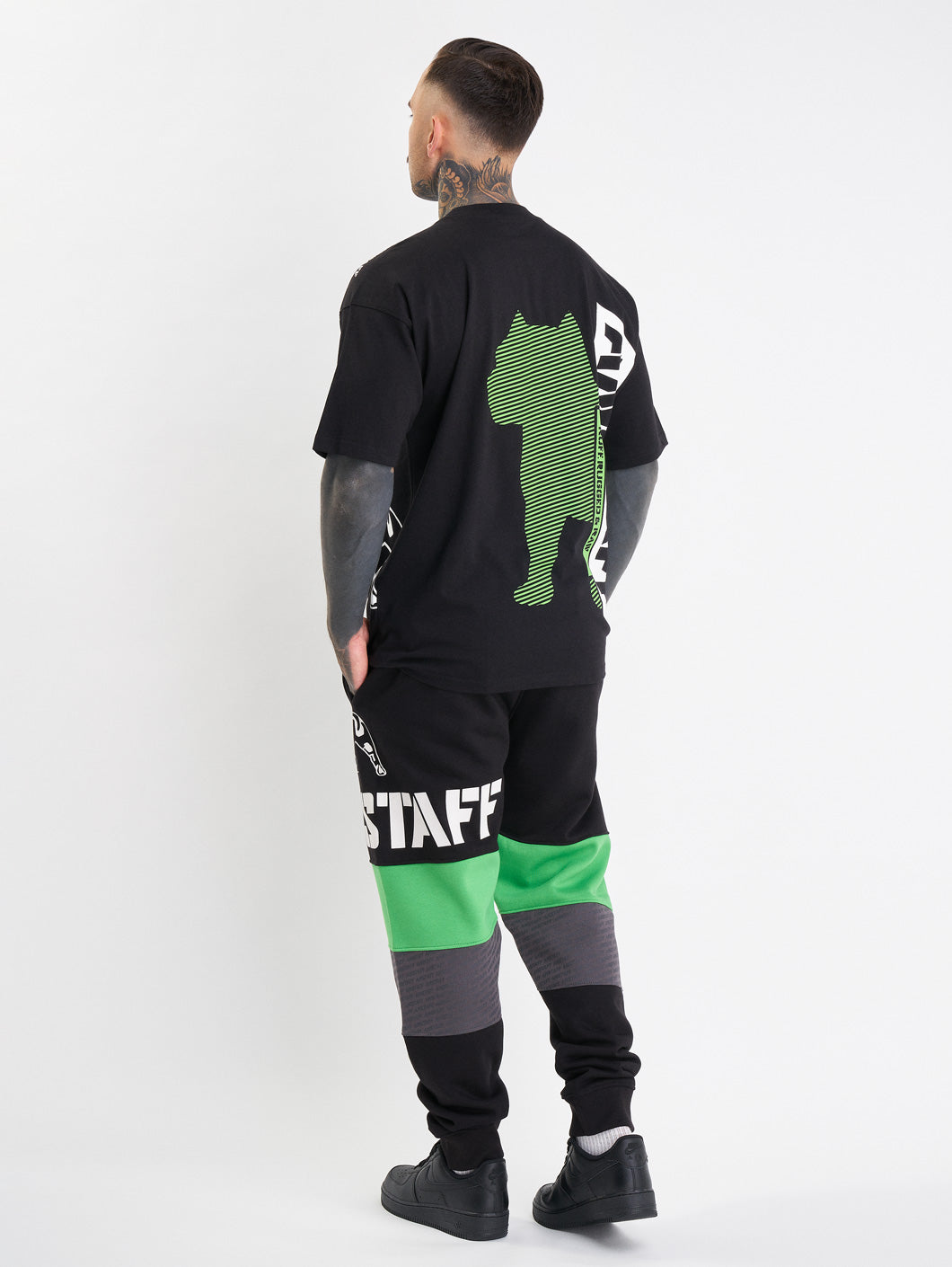 Amstaff Masho Sweatpants Black Grey Green - Amstaff Wear