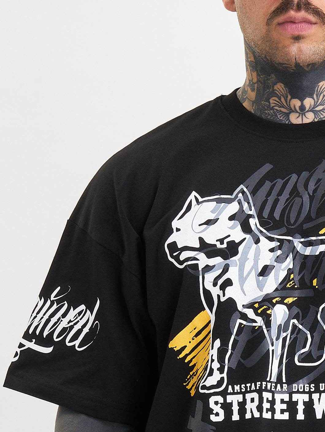 Amstaff Baton T-Shirt Black - Amstaff Wear