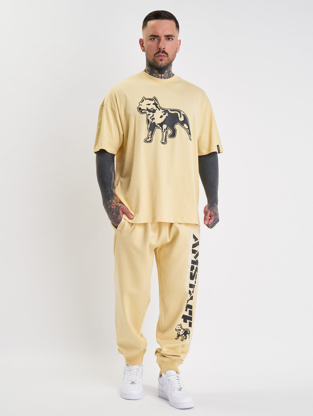 Amstaff Logo 2.0 T-Shirt Vanilla Cream - Amstaff Wear