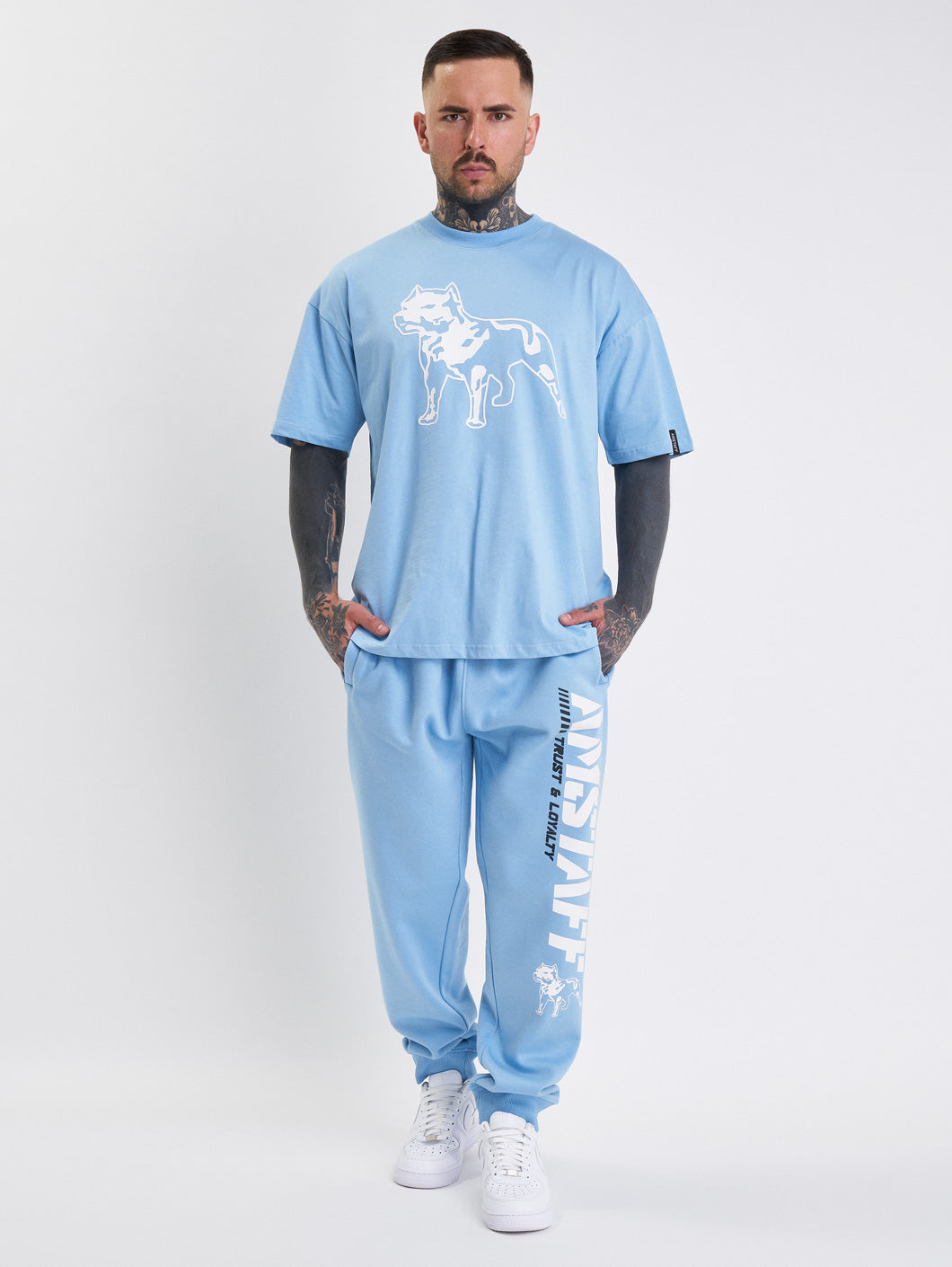 Amstaff Logo 2.0 Sweatpants Horizon Blue - Amstaff Wear