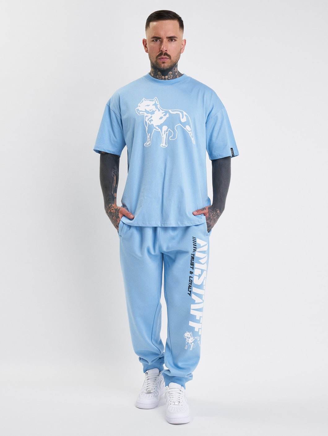 Amstaff Logo 2.0 Sweatpants Horizon Blue - Amstaff Wear